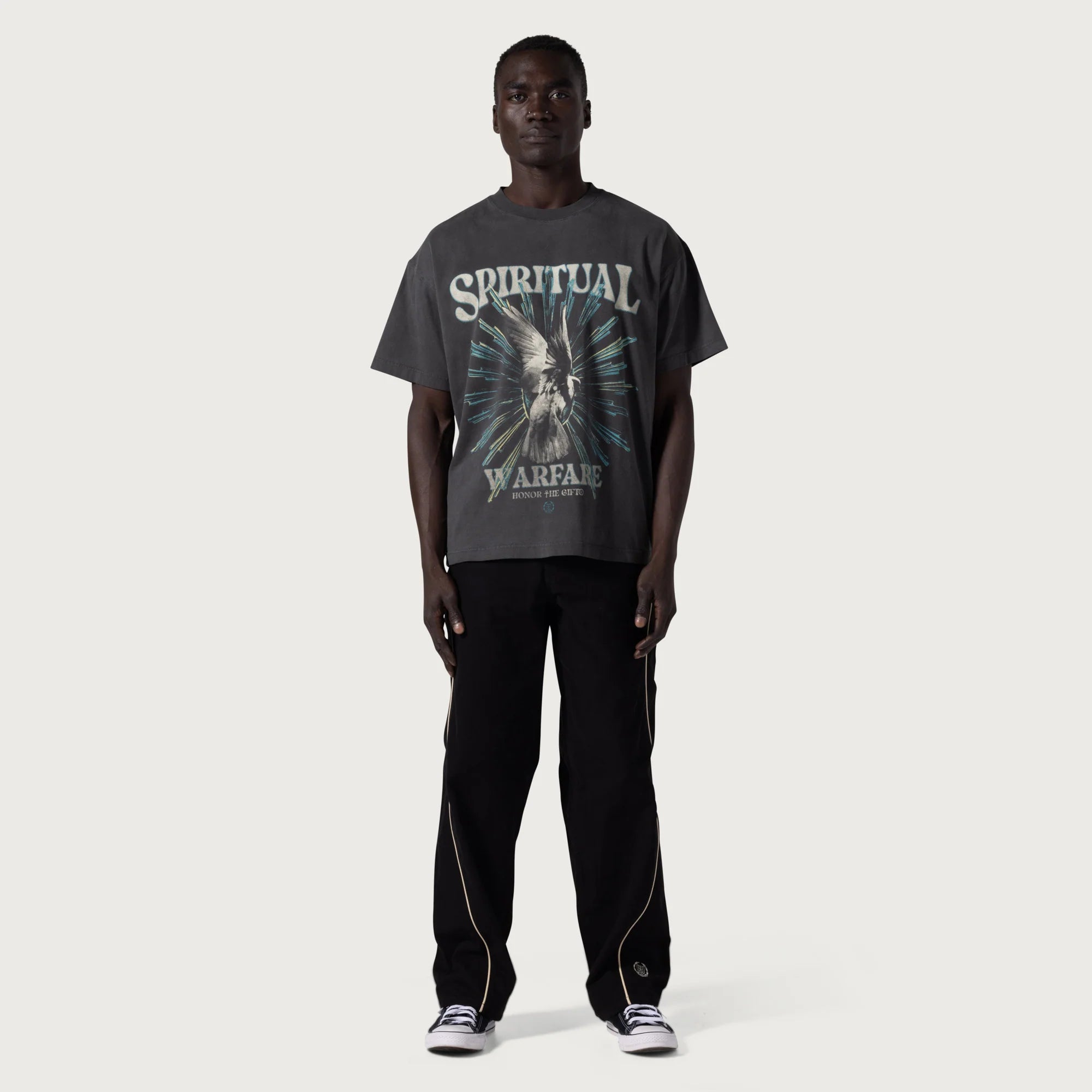 A Spring Spiritual Conflict SS Tee Black