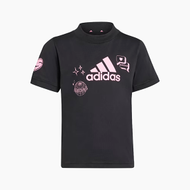 Adidas Brand Graphic Kids Unisex T-shirt (3-8 Years) -Black/Bliss Pink