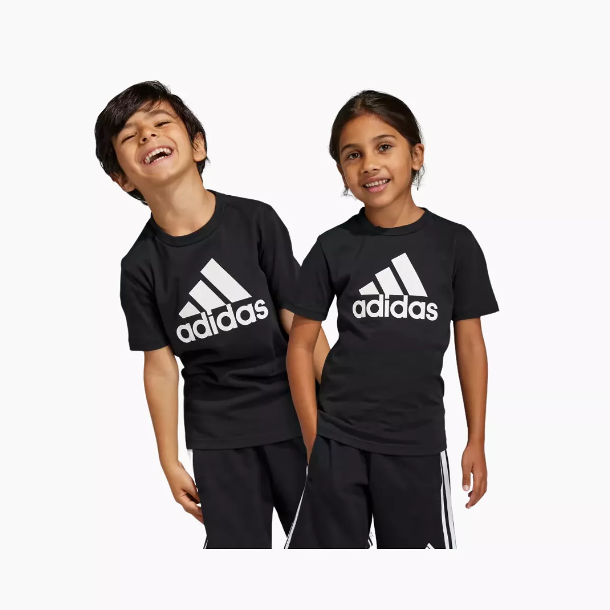 Adidas Essentials Logo Kids Unisex T-shirt (3-8 Years) -Black/White