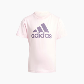 Adidas Essentials Logo Kids Unisex T-shirt (3-8 Years) -Clear Pink/Shadow Violet