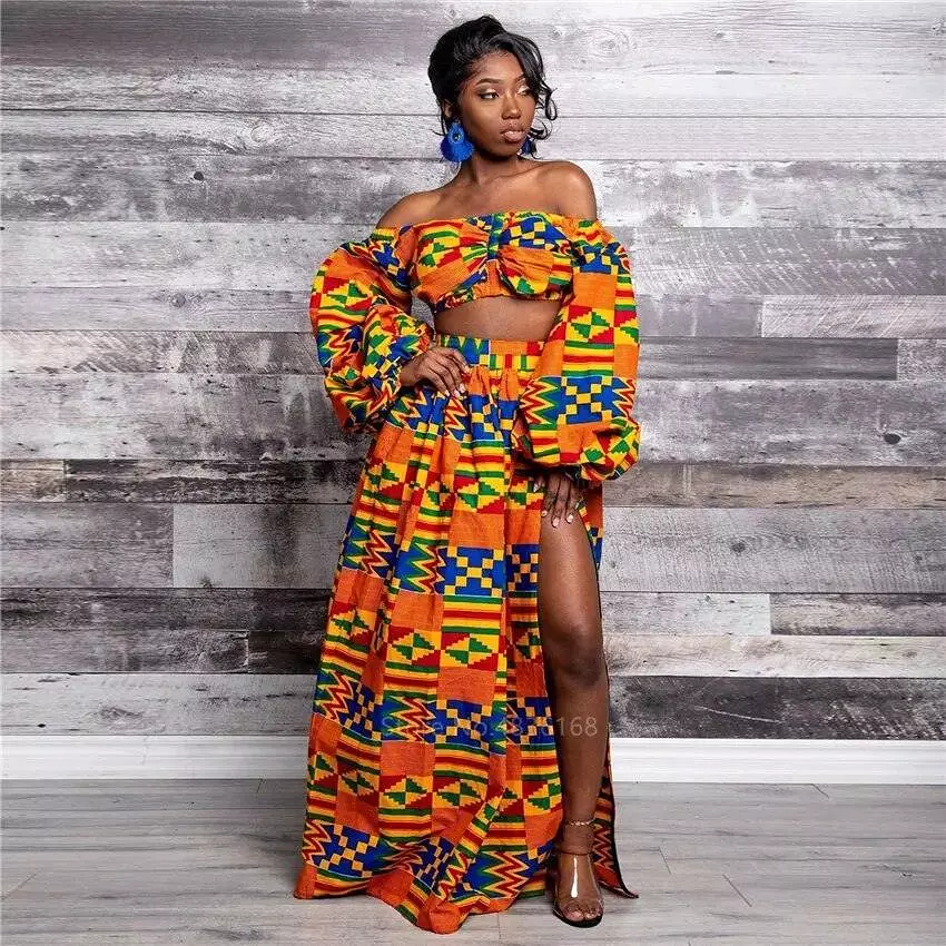 African Print Maxi Skirt