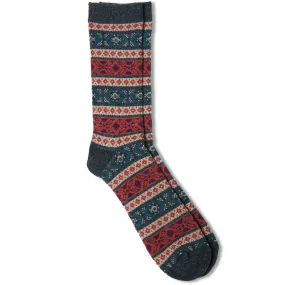 Anonymous Ism Jacquard Wool Crew SockCharcoal