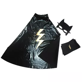 BLACK SUPERHERO COSTUME SET