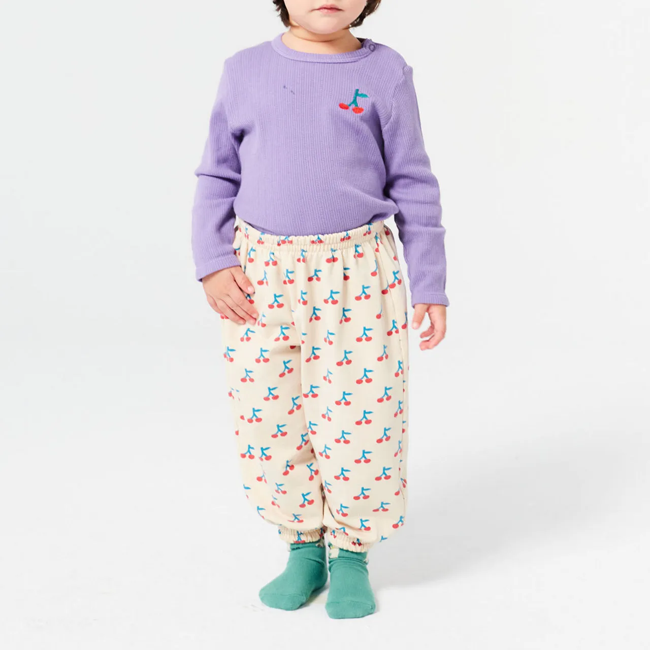 BOBO CHOSES Cherry Track Pants - Cream