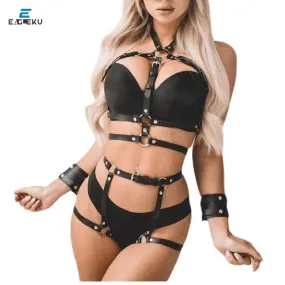 Body Harness Garter Belt Leather Straps