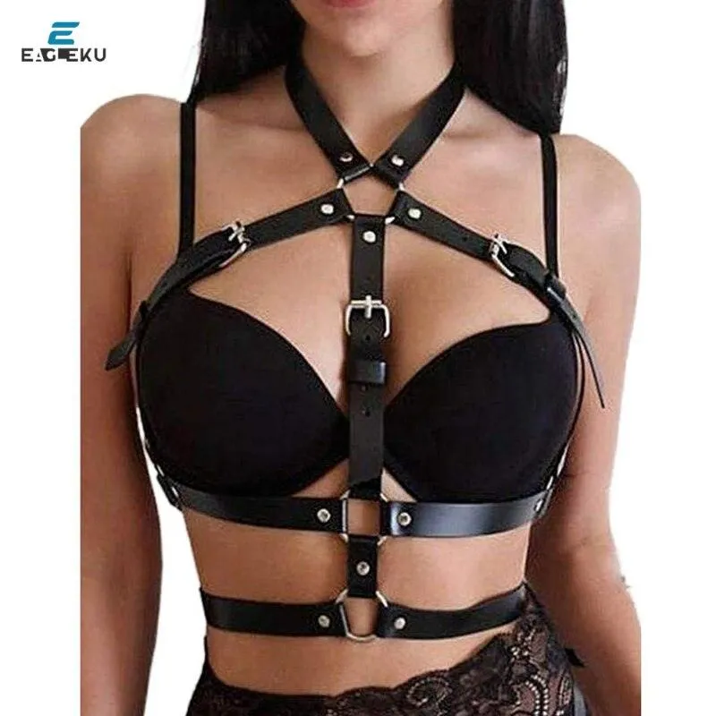 Body Harness Garter Belt Leather Straps