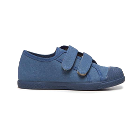 Canvas Double Sneakers in Indigo