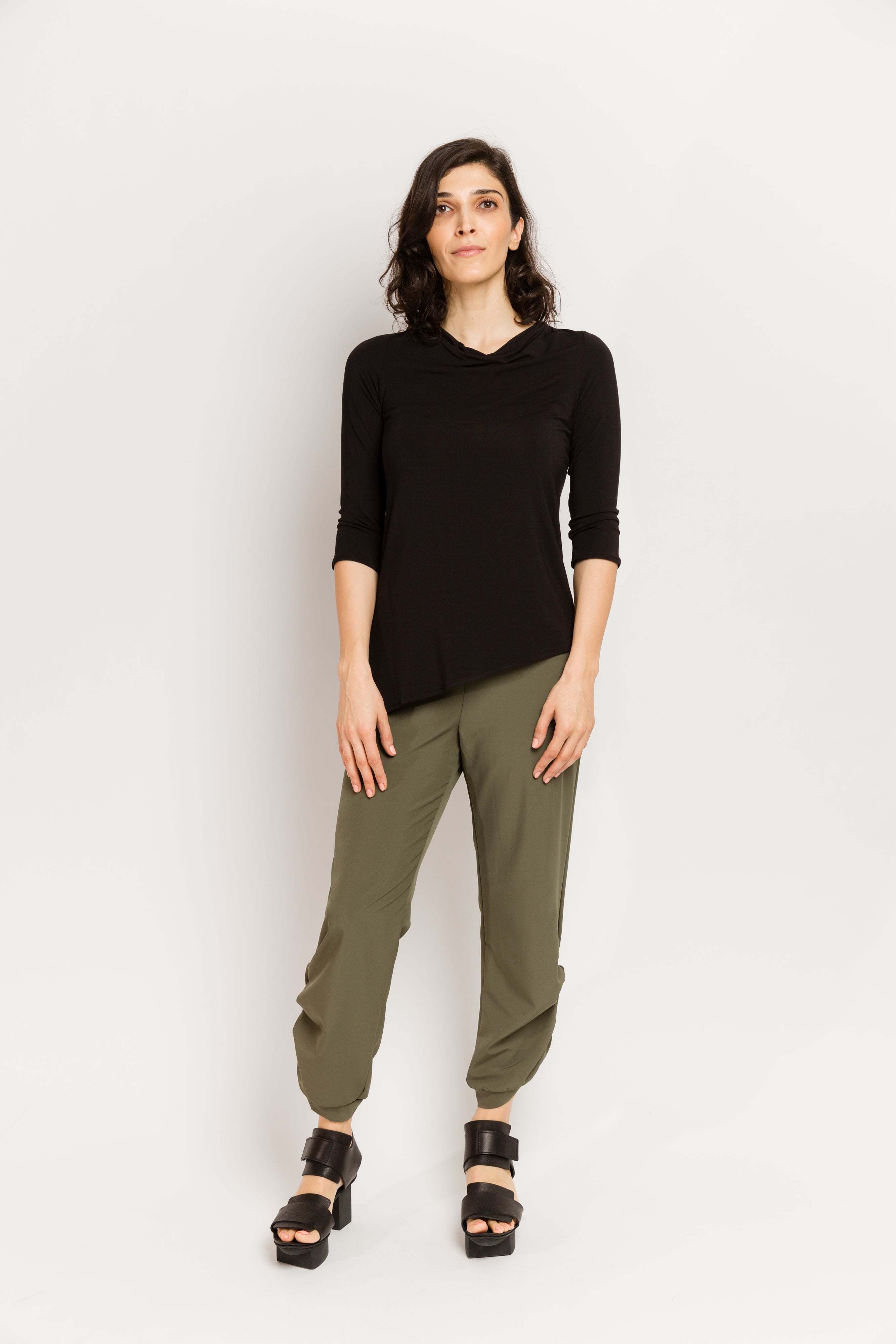 Caterpillar Pants in Olive Techno Stretch