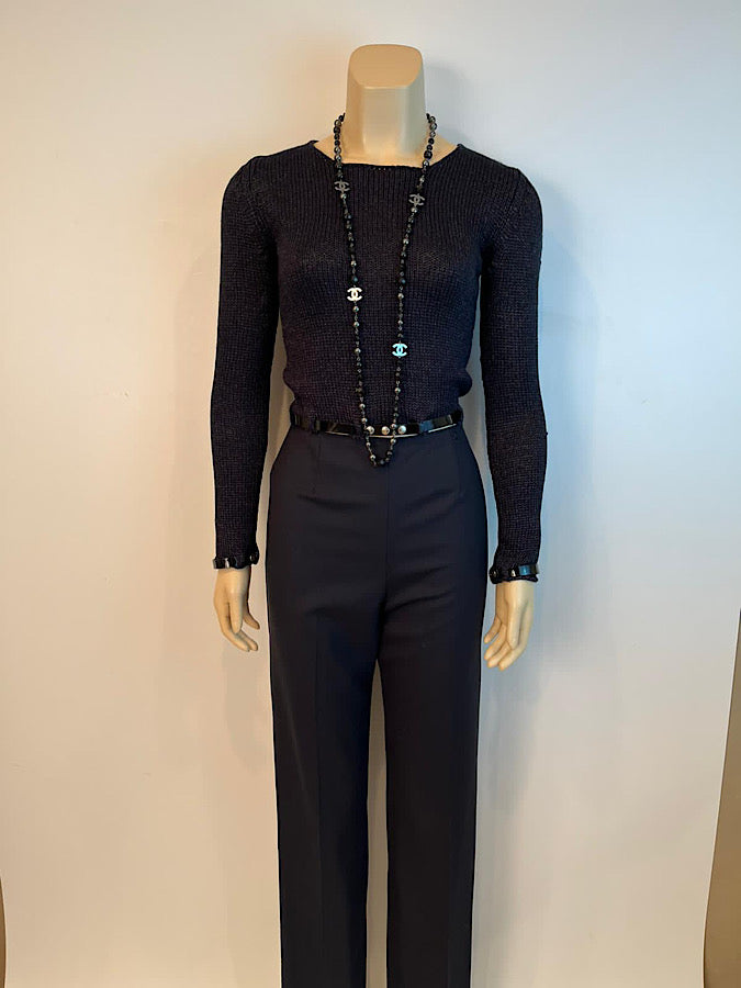 Chanel Black Trouser Pants US 4