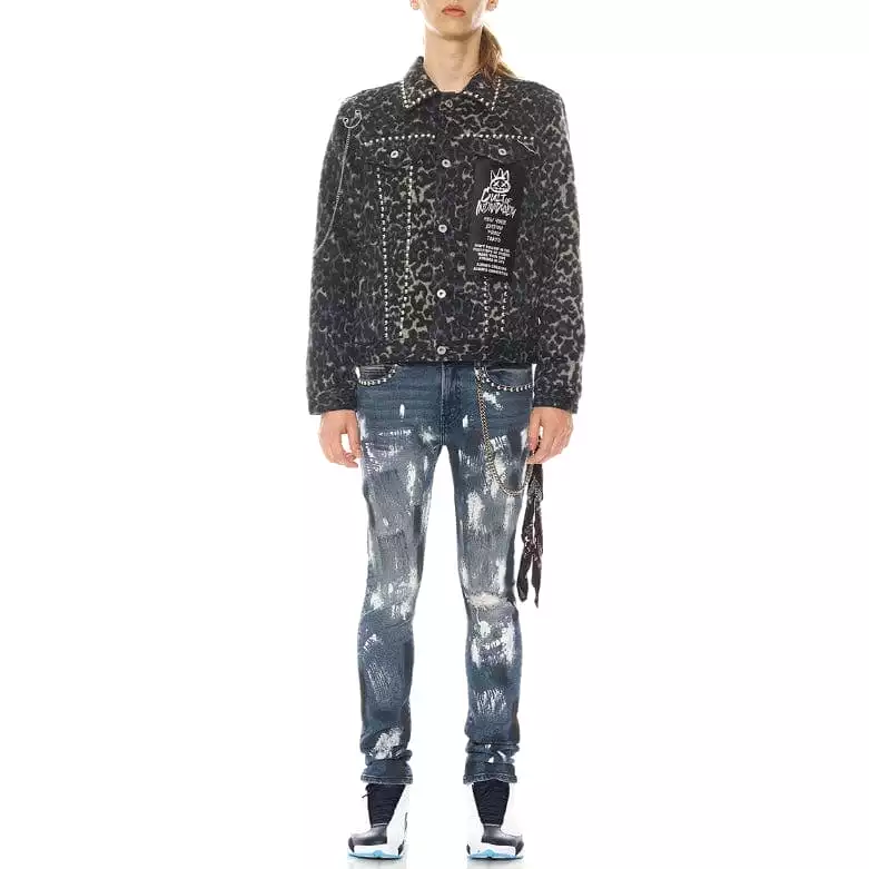 Cult Of Individuality Punk Super Skinny Jean (Leopard) 622B9-SS40Y