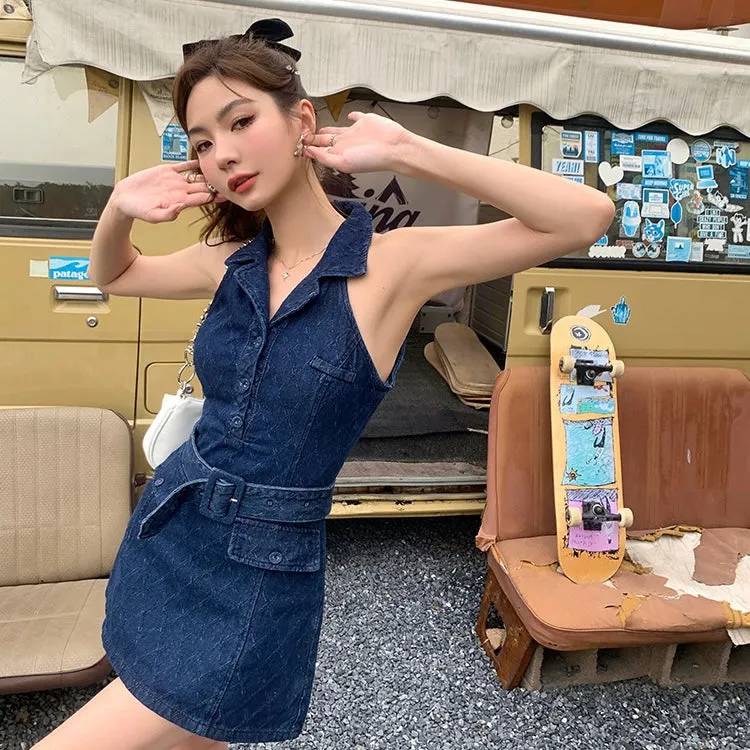 Dark Blue Denim Dress