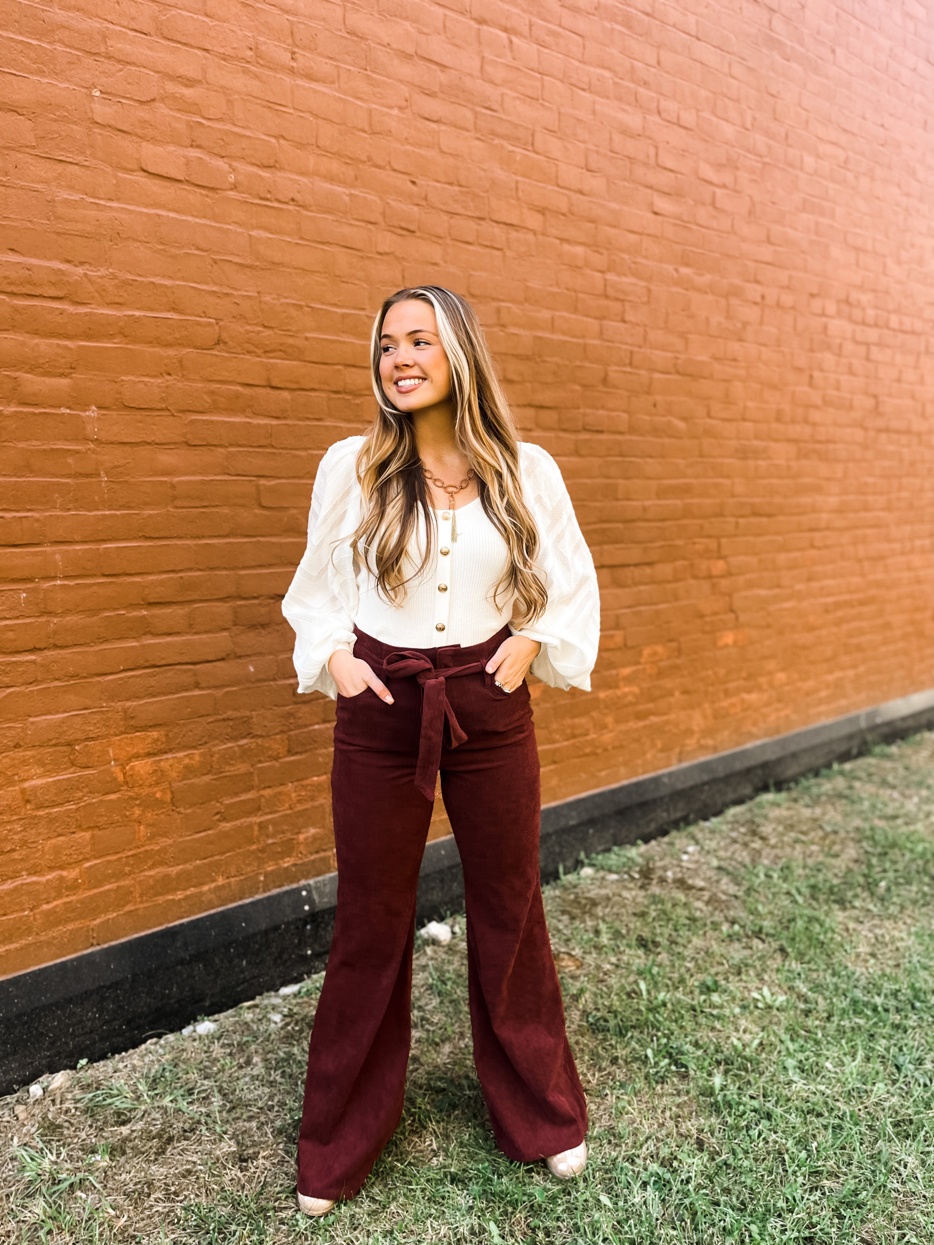 Disco Days Corduroy Flare Pants