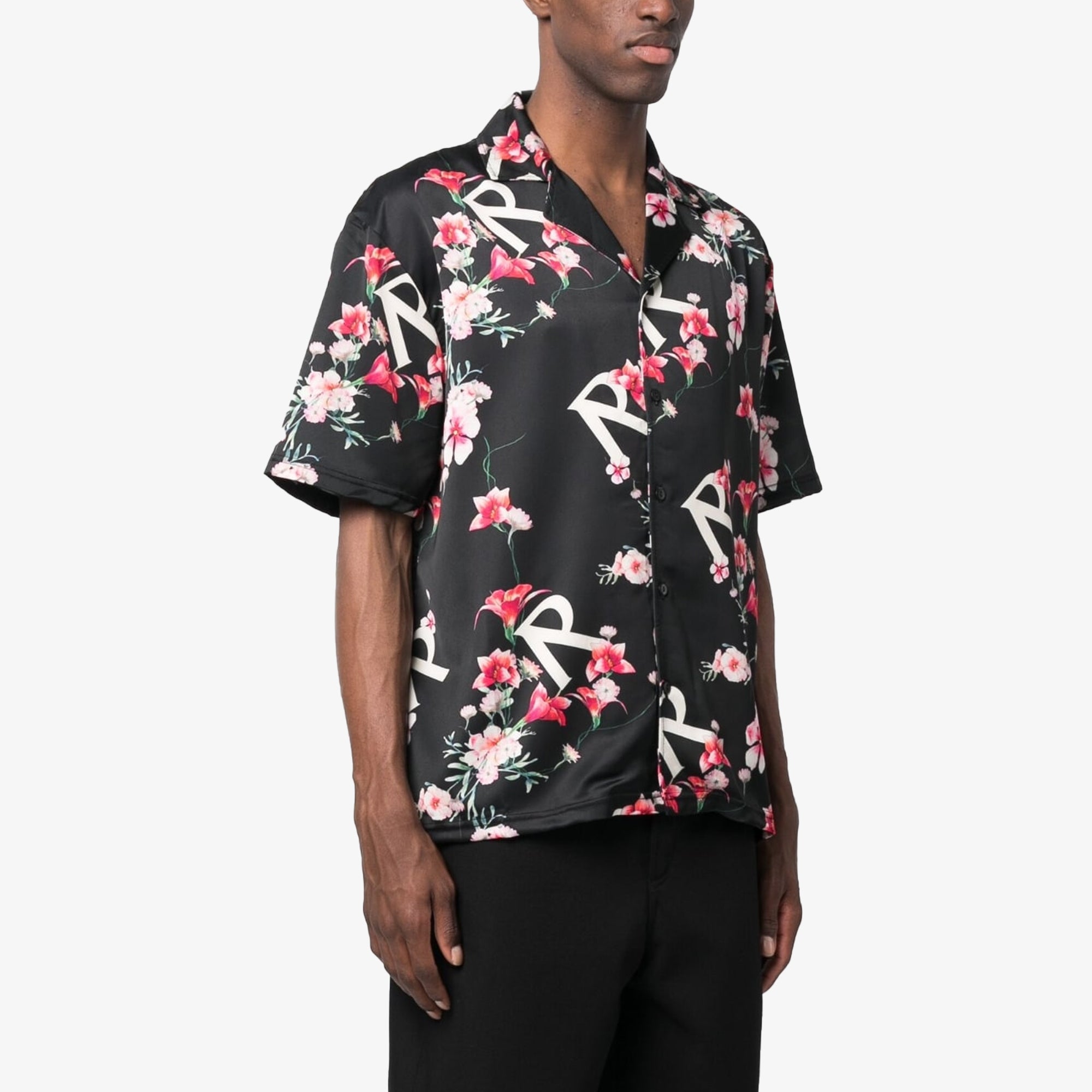 FLORAL SHIRT 'BLACK'