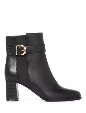 Gemma Buckle Block Heel Boot