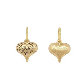 Gold Baby Fat Latin Carved Heart Charm