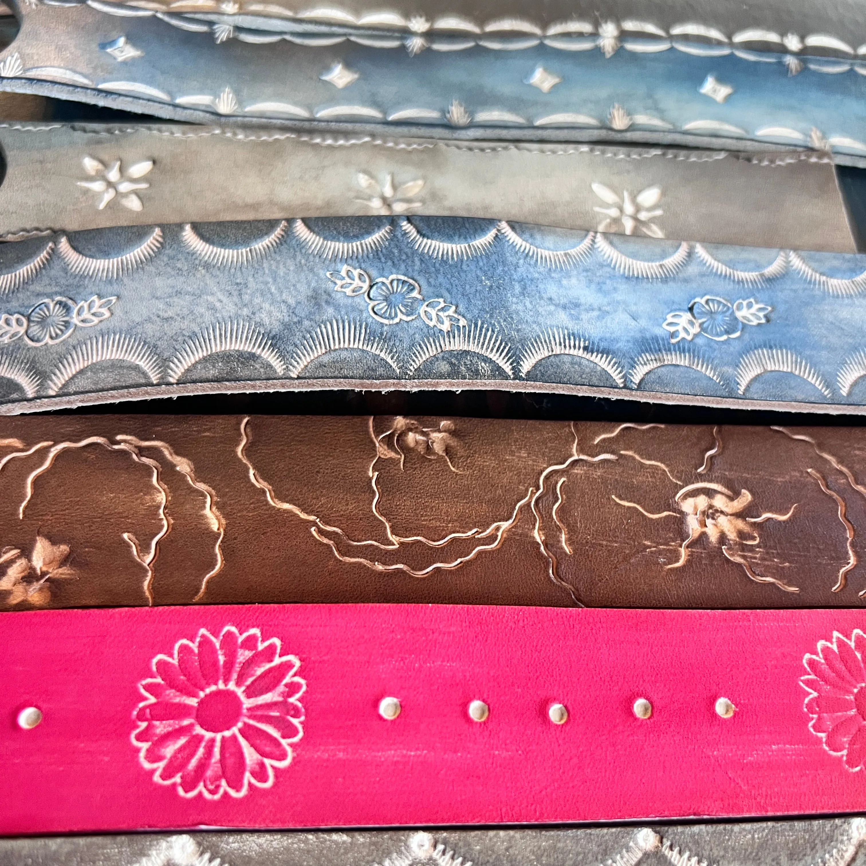 Hand tooled Belts