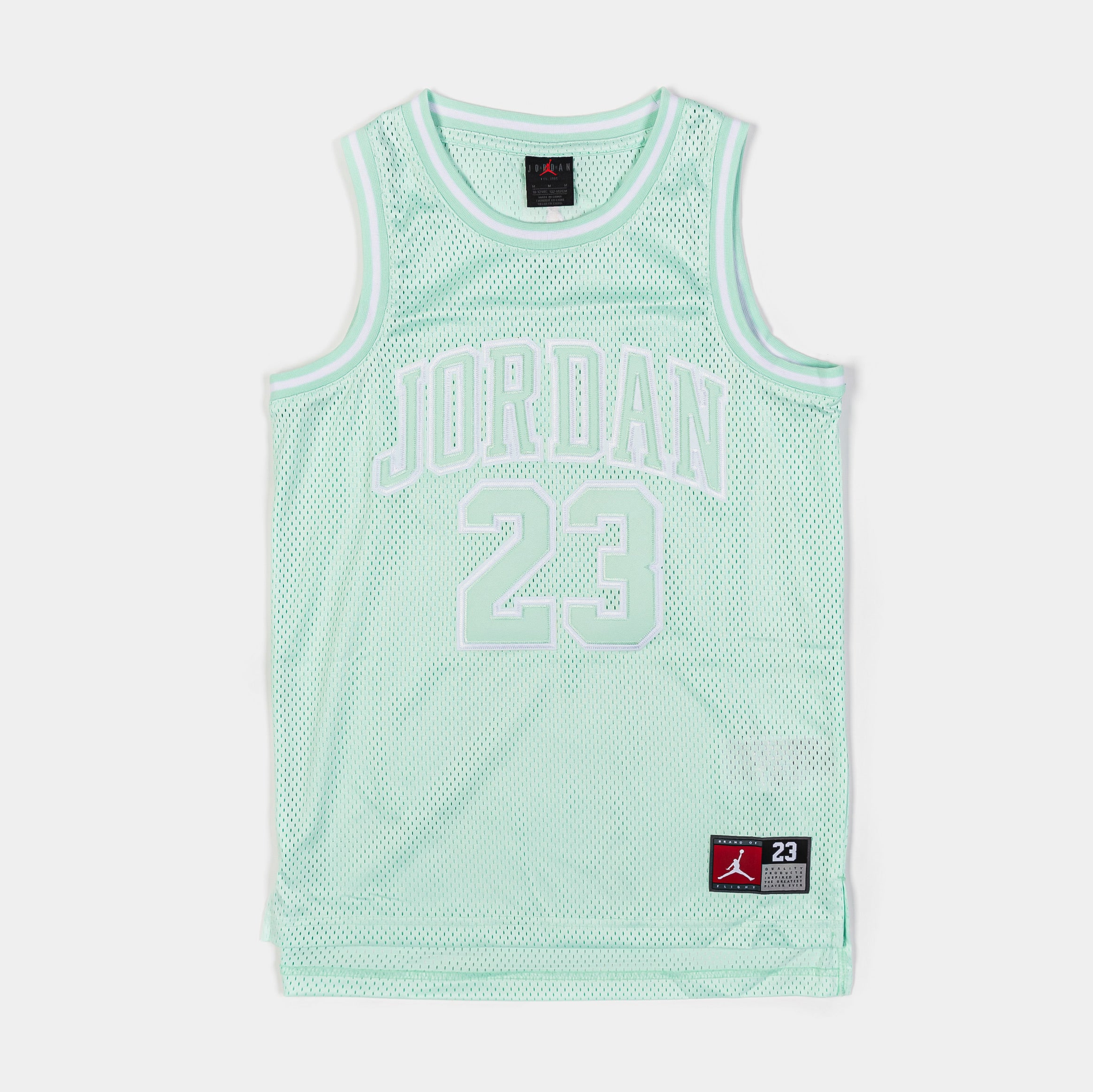 Jordan 23 Grade School Jersey (Mint/White)