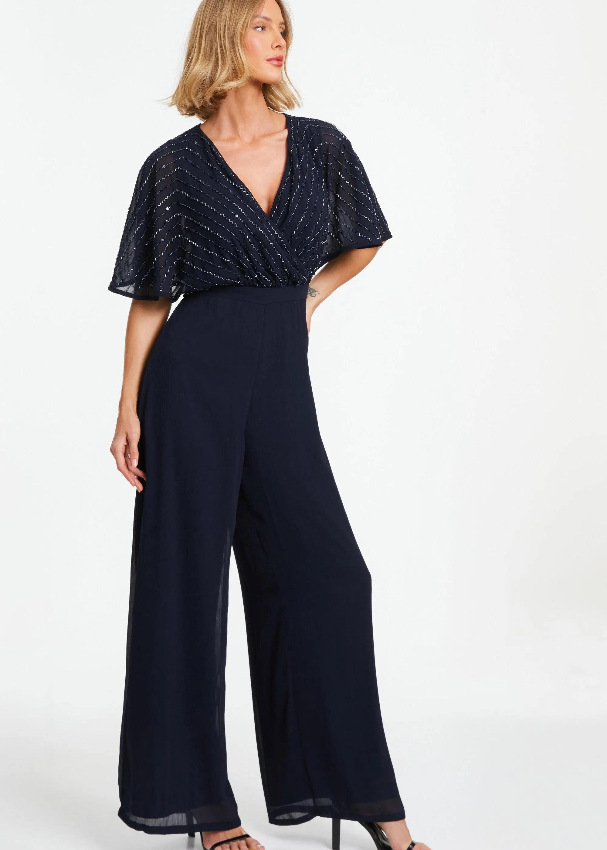 Jumpsuits | Embellished Palazzo Jumpsuit | Quiz