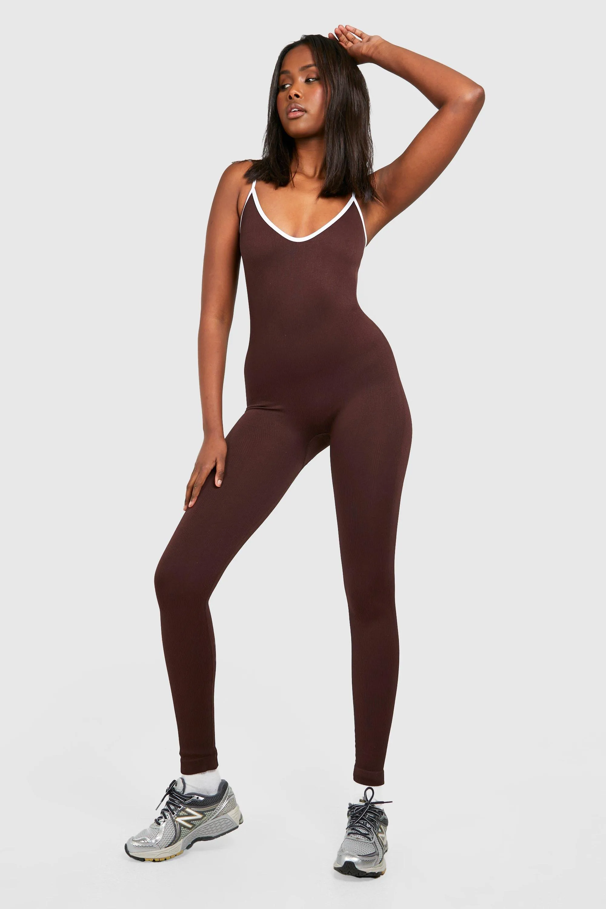 Jumpsuits | Seamless Contrast Unitard | boohoo