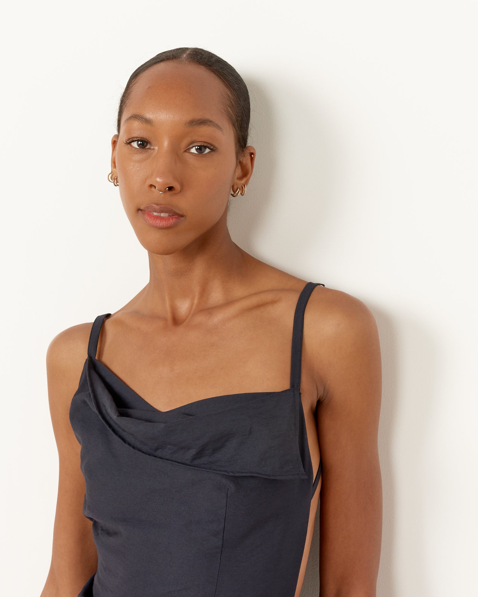 La Robe Saudade Loungue Dress in Dark Navy