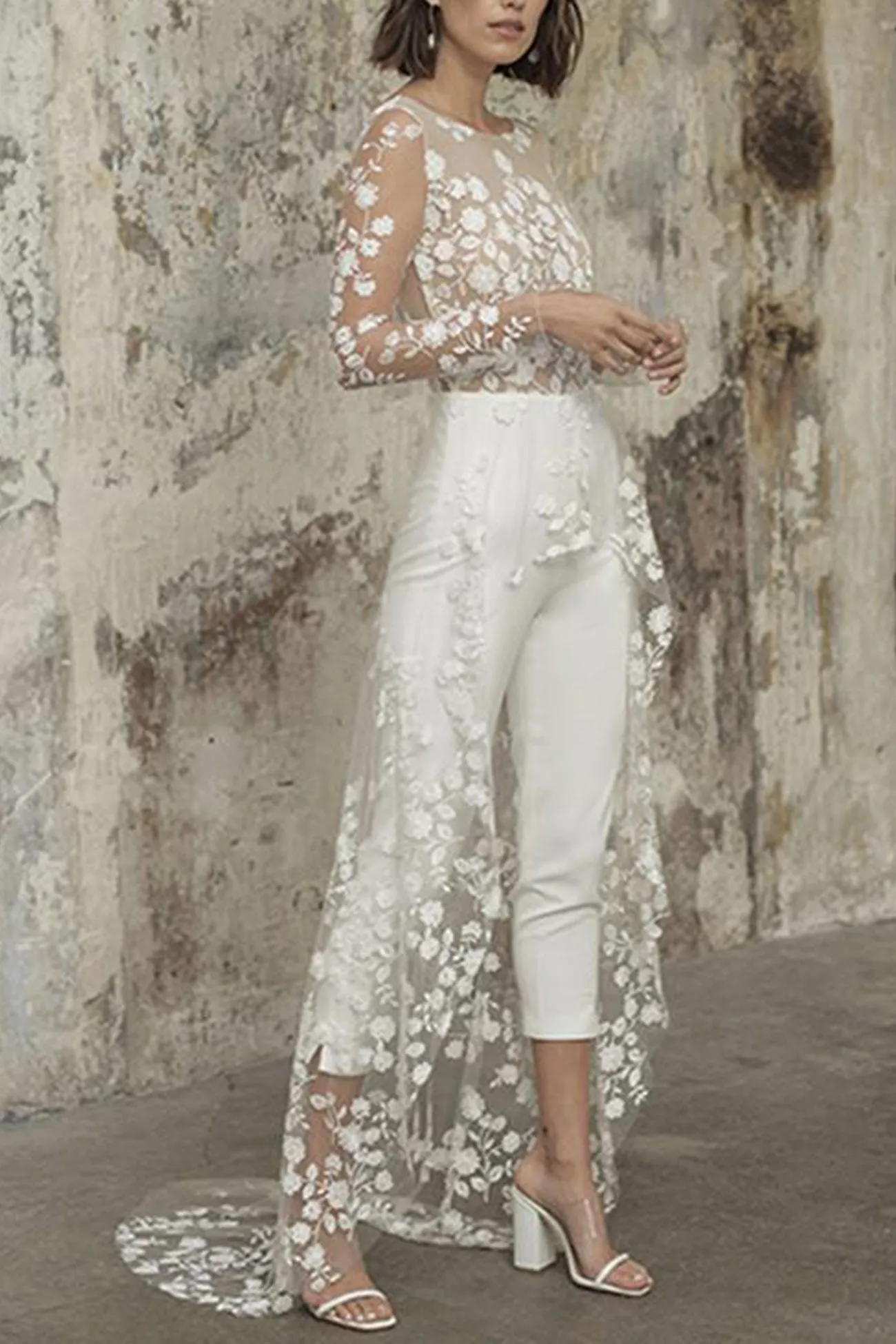 Lace Fake Two-piece Jumpsuits