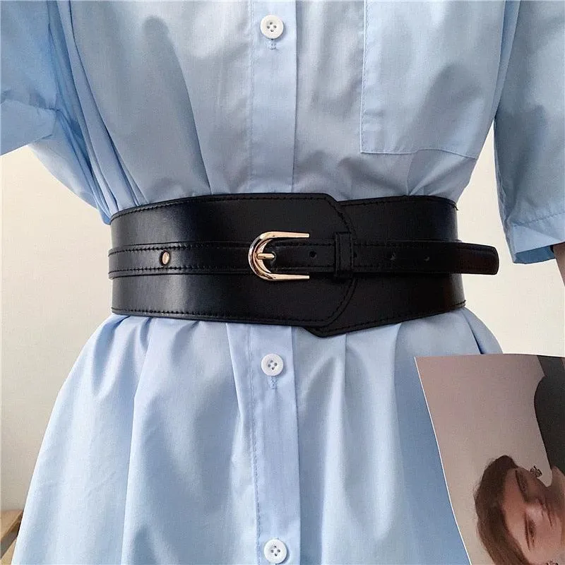 Leather Wide Girdle Ladies Luxury Belt