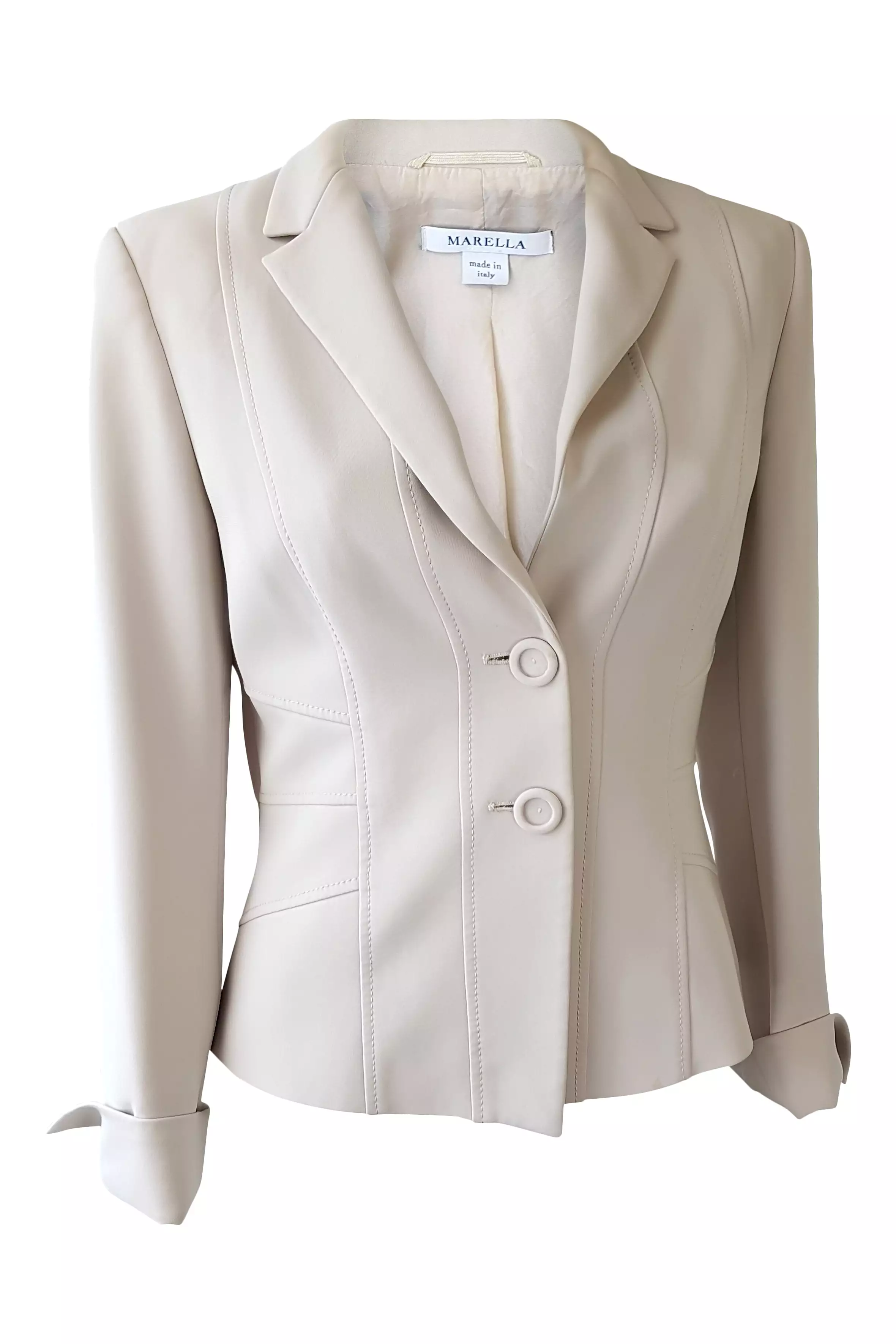 MARELLA Women's Ivory Skirt Suit (UK 12)