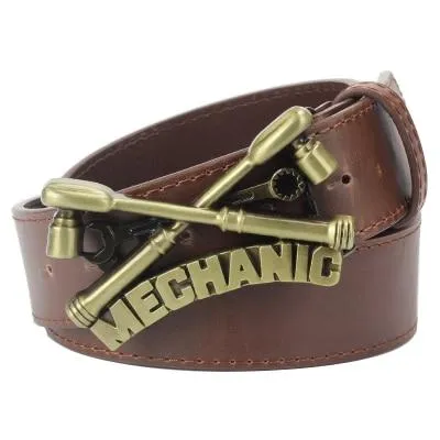 Mechanical Worker Mechanic Profession Buckle Synthetic Leather Belt