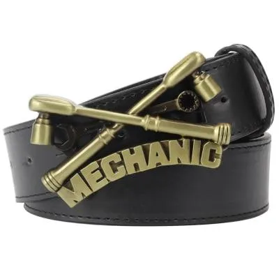 Mechanical Worker Mechanic Profession Buckle Synthetic Leather Belt