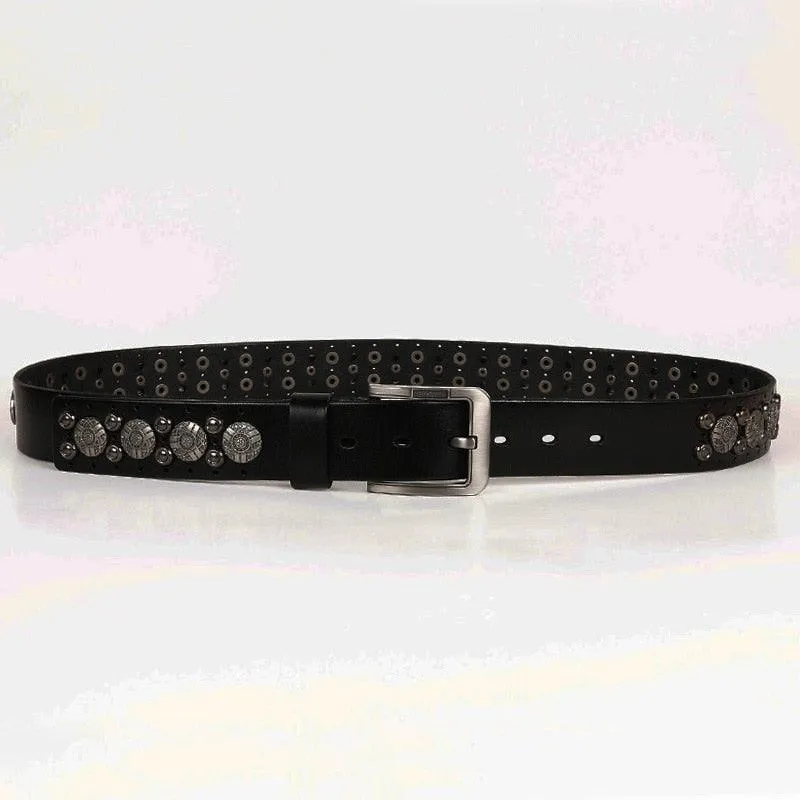 Metal Rivet Cowboy Belt