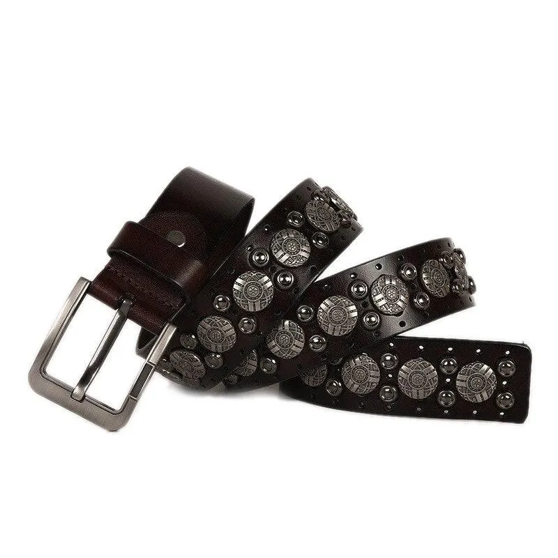 Metal Rivet Cowboy Belt