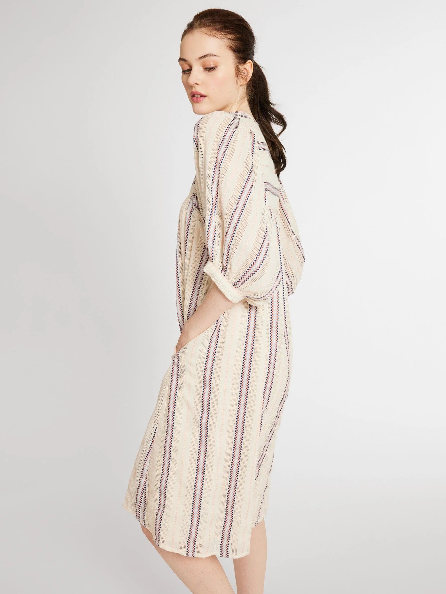 Mille Saffron Dress in O'Keefe Stripe