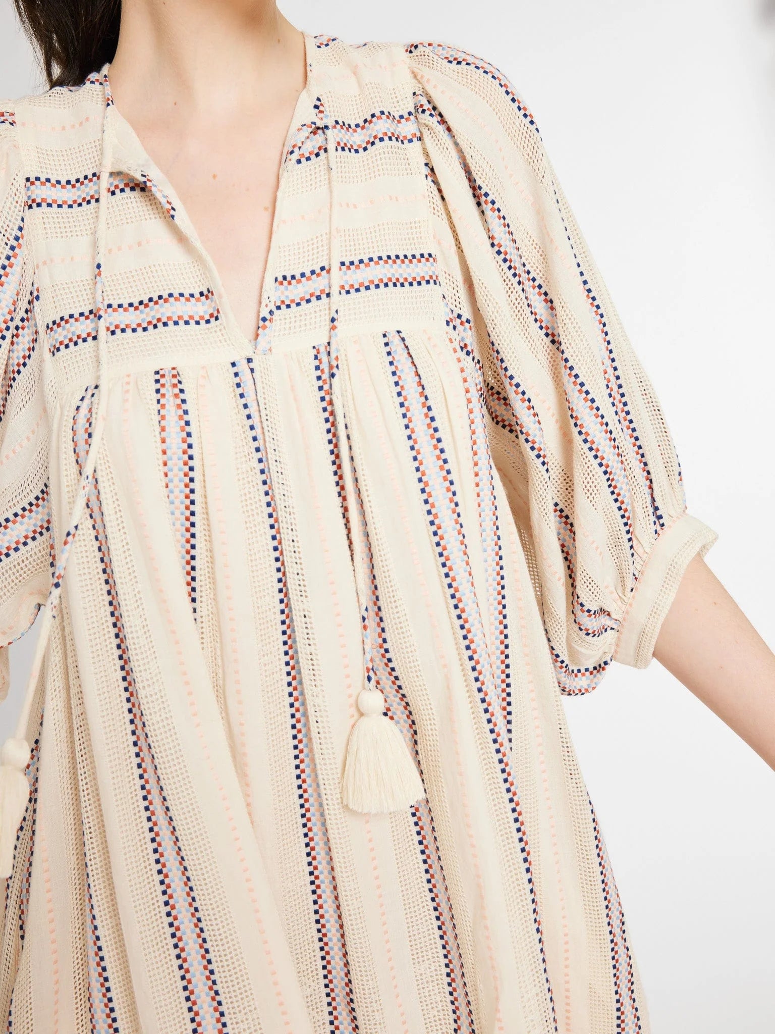 Mille Saffron Dress in O'Keefe Stripe