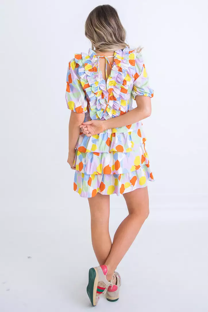 Mosaic Ruffle Dress