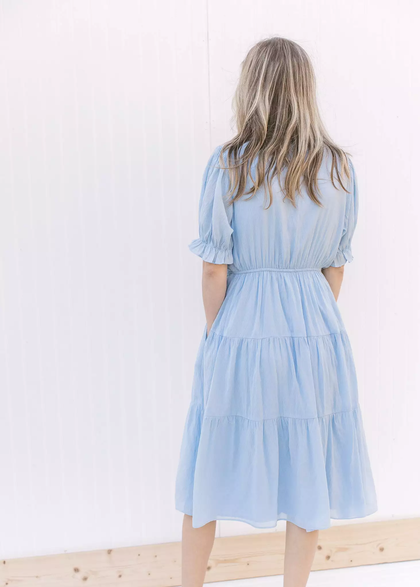 Pale Blue Ruffle Dress