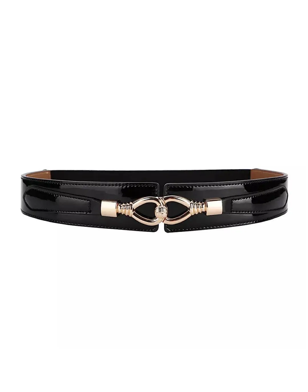 Patent Leather Elastic Back Belt