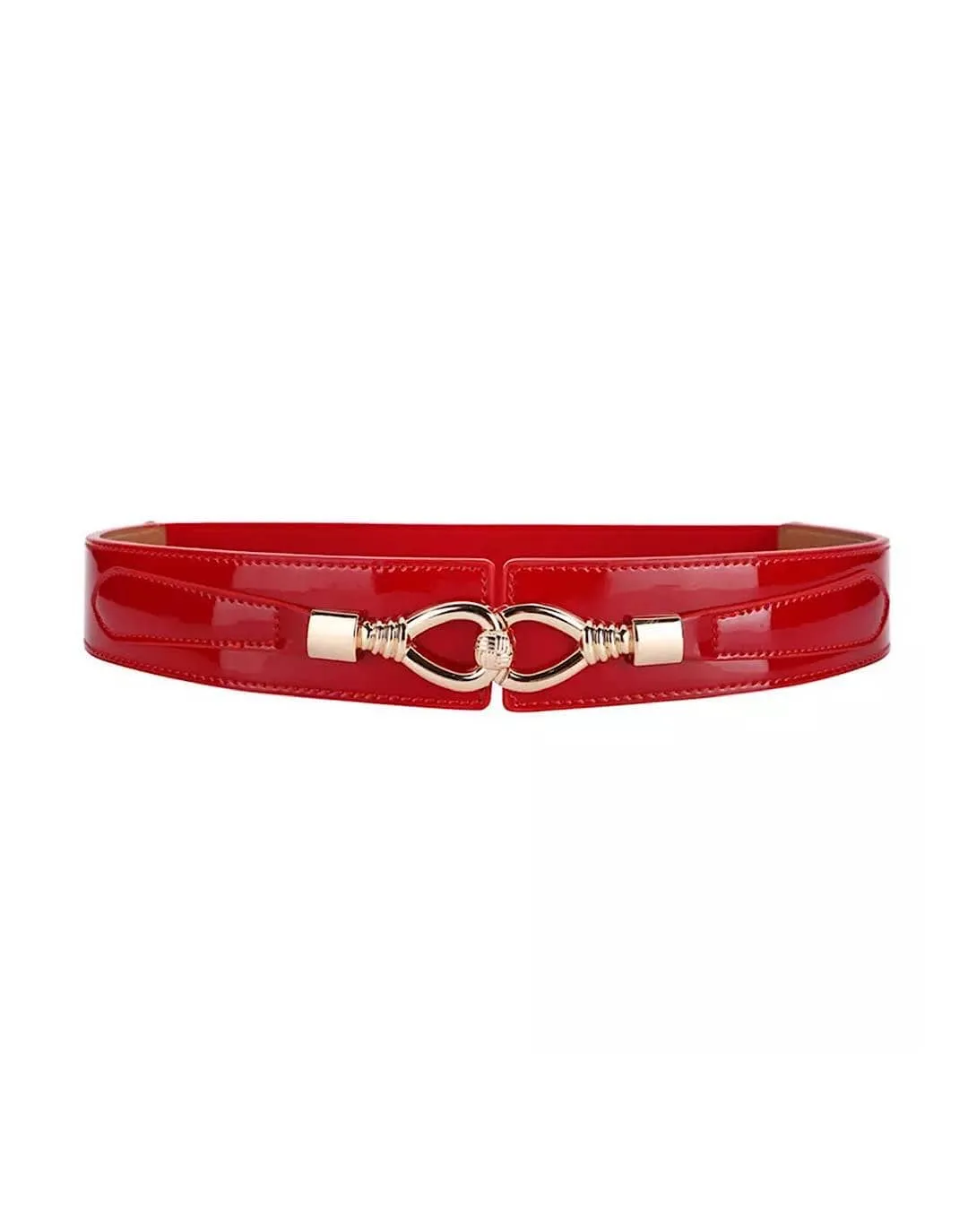 Patent Leather Elastic Back Belt