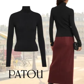 PATOU  |Wool Plain V-neck & Crew neck