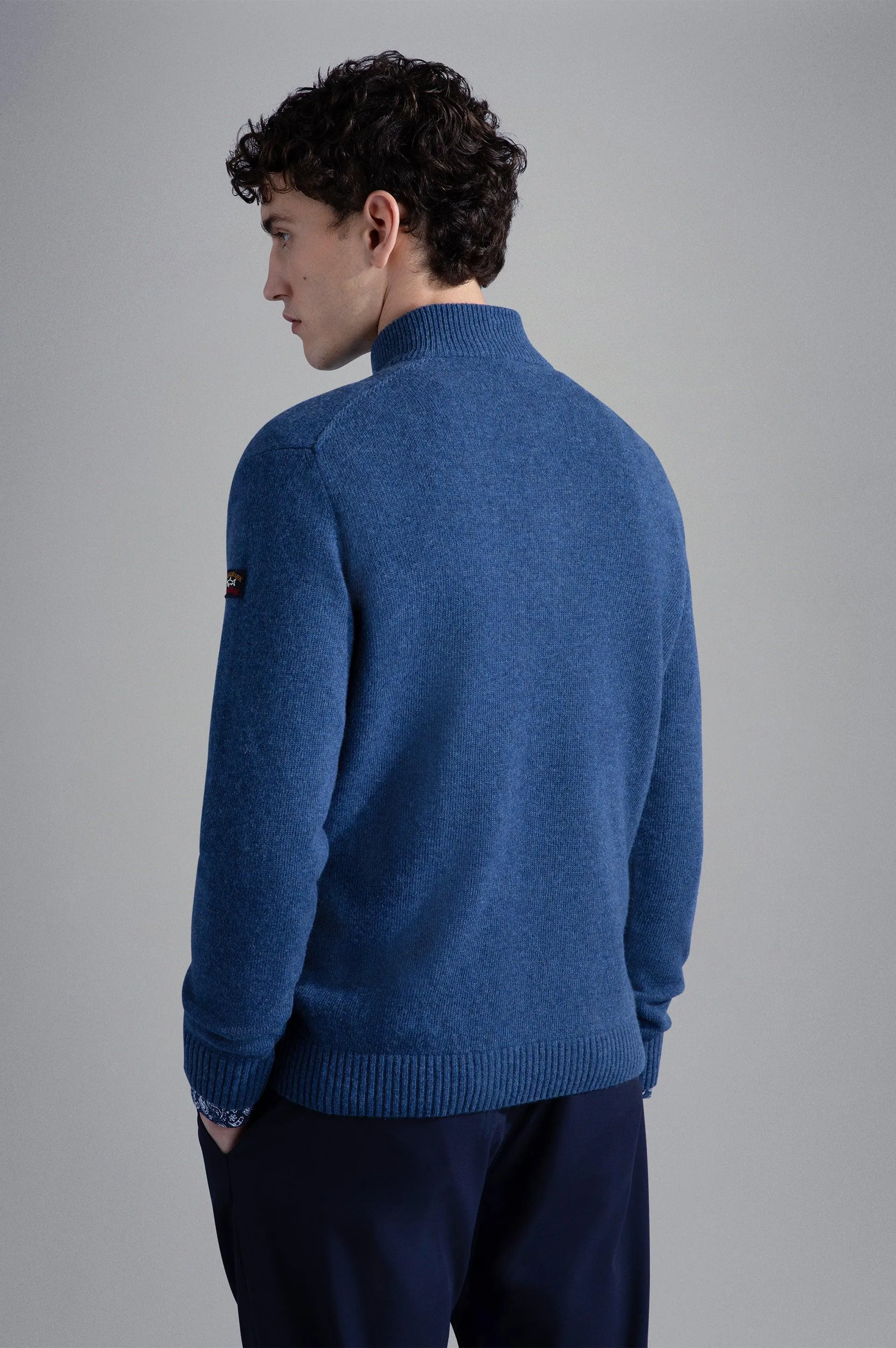 Paul & Shark - Col zip de laine Shetland Eco-Wool