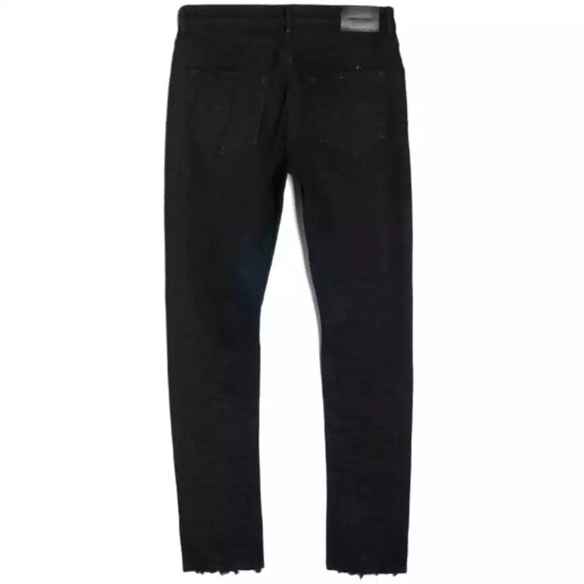 Purple Brand Low Rise Skinny Jean (Black Resin 3D) P001-BLR