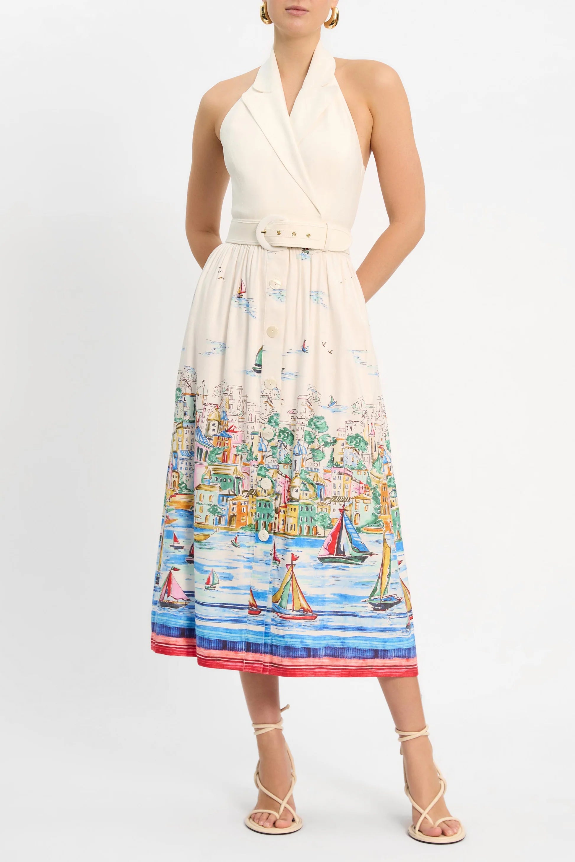 Rebecca Vallance Sailing Capri Halter Midi