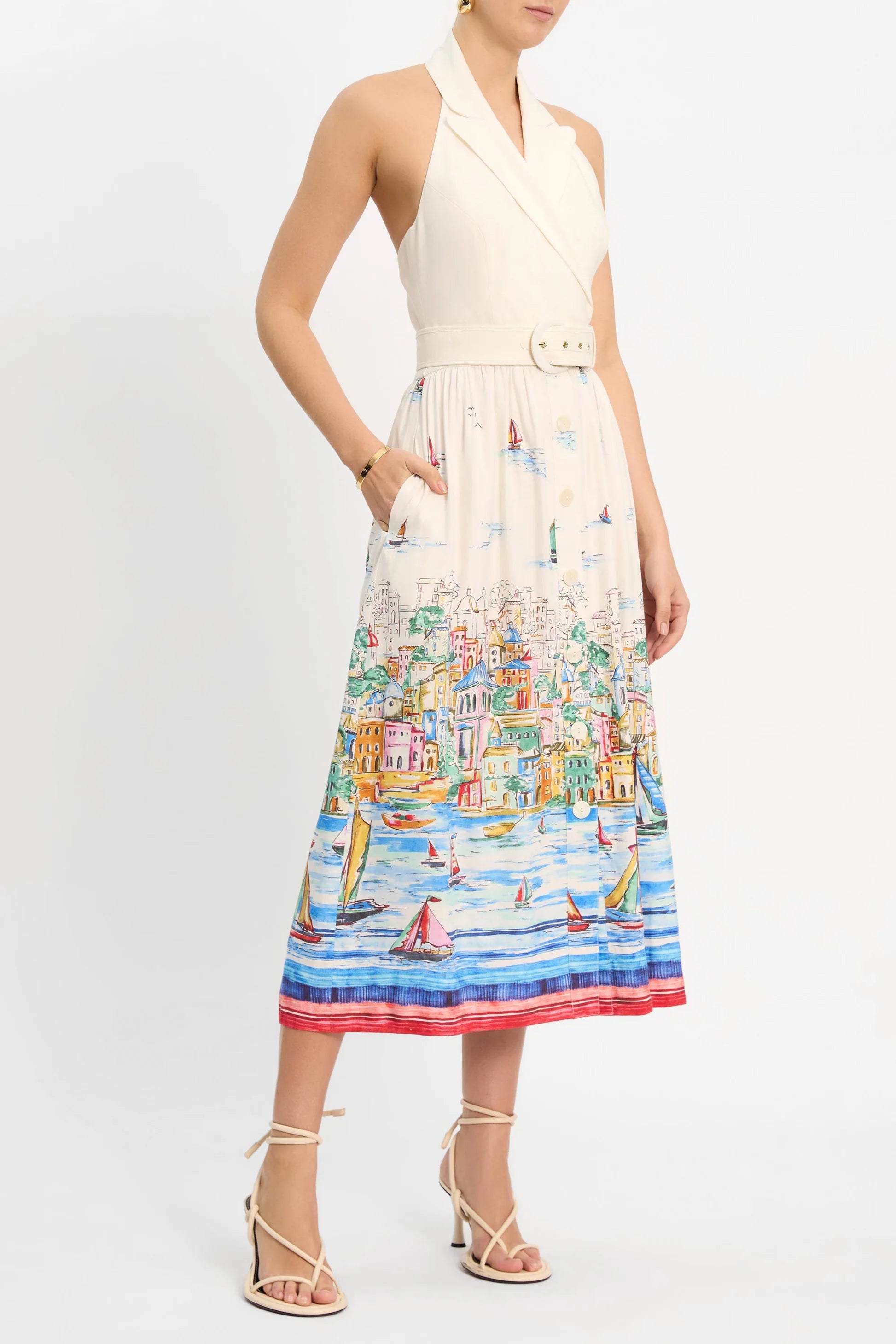 Rebecca Vallance Sailing Capri Halter Midi