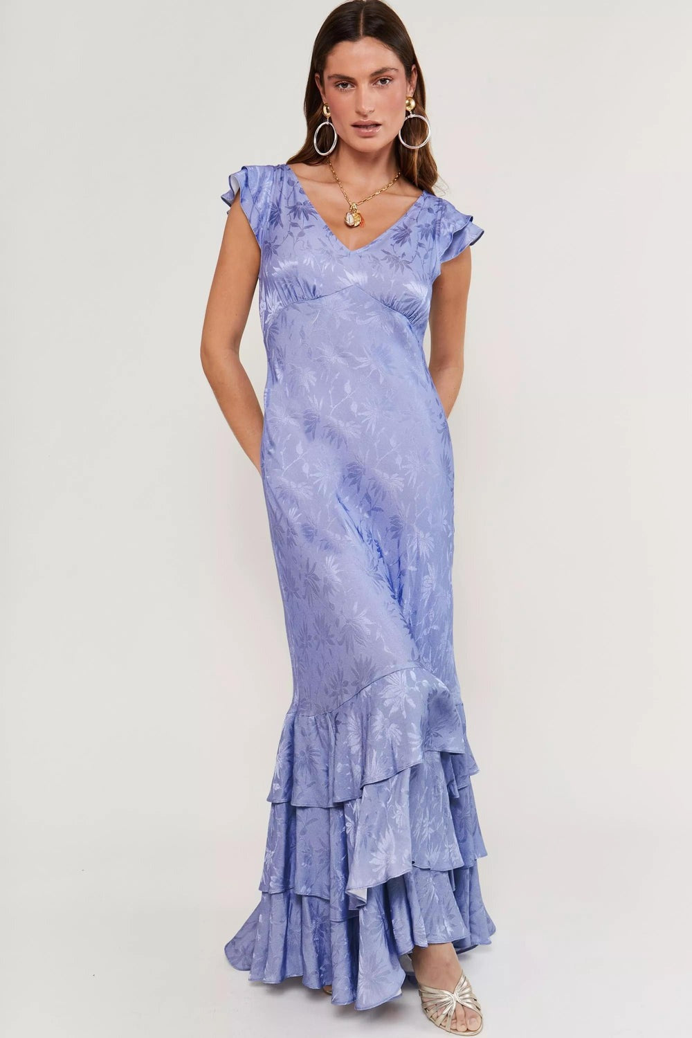 Rixo Ossy Jacquard Maxi Dress