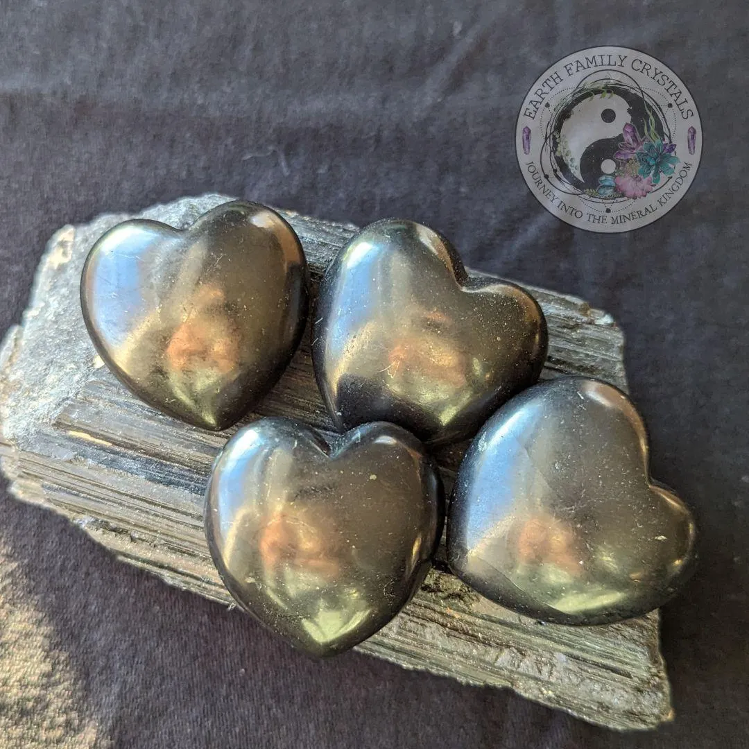 Shungite Puffy Hearts