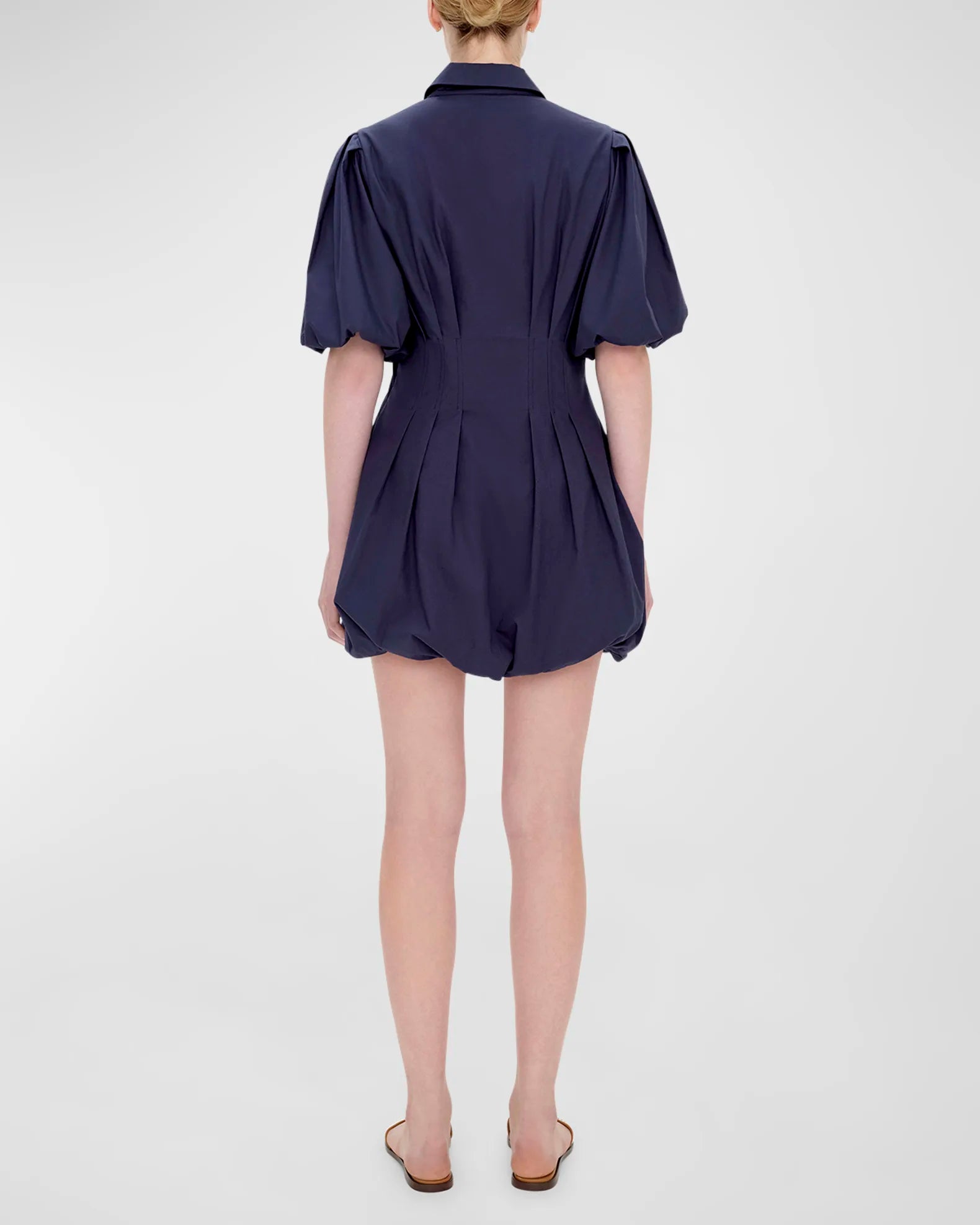 Simkhai Cleo Ballon Mini Dress Midnight