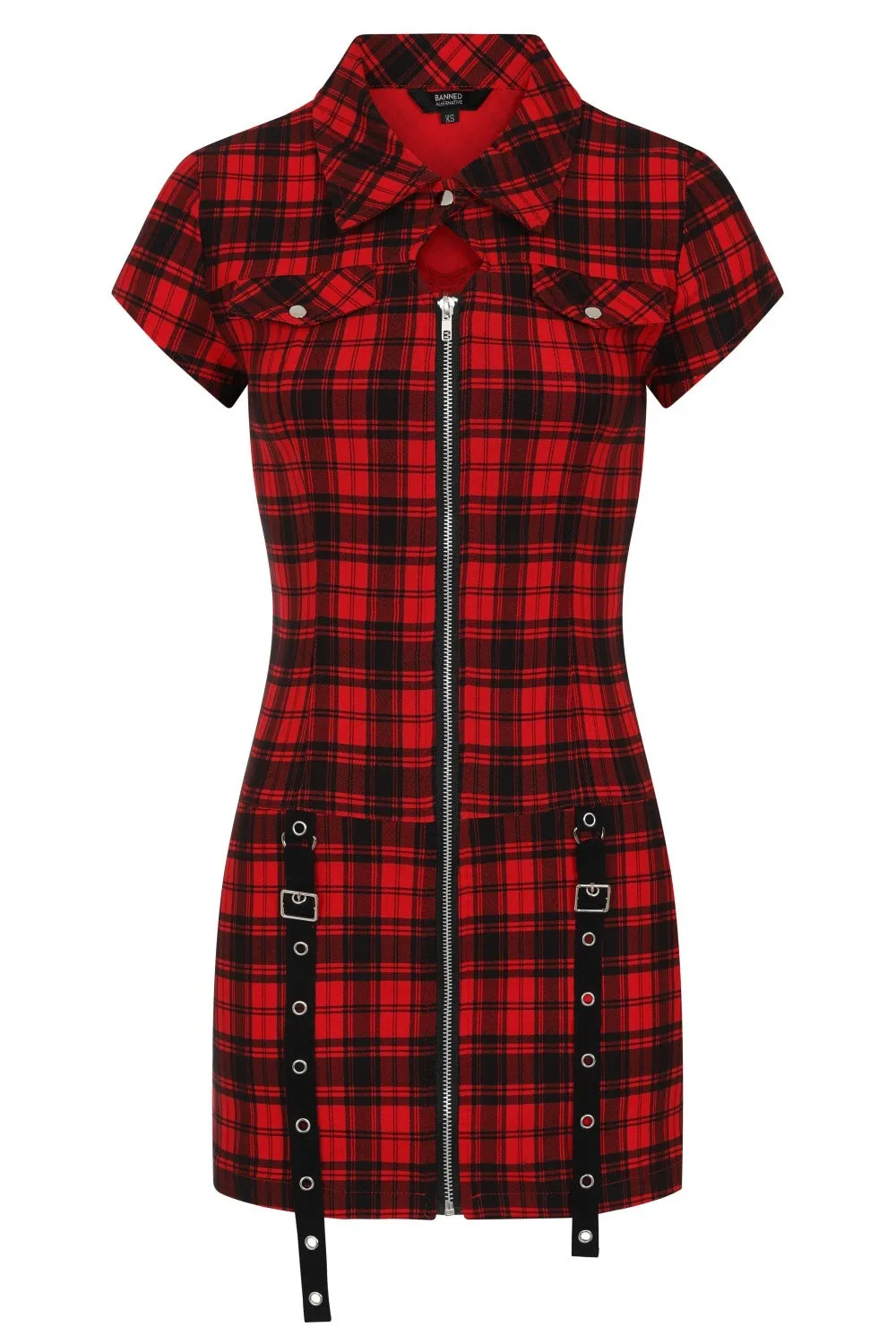 TARTAN NIGHT ZIP DRESS