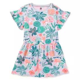 Tea Collection Garden Under The Sea Tie Waist Ruffle Dress