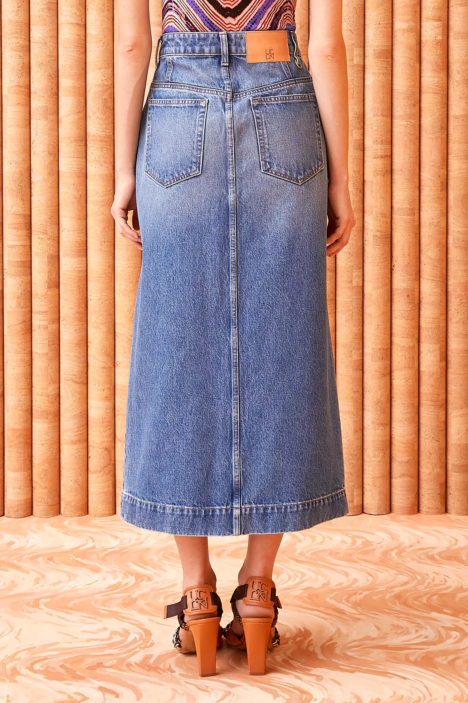 The Bea Skirt - Danube Medium Indigo Wash