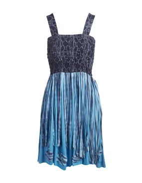 Tie Dye Sleeveless Dress with Tall Fringes