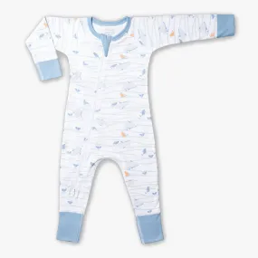 Whales Zip Romper